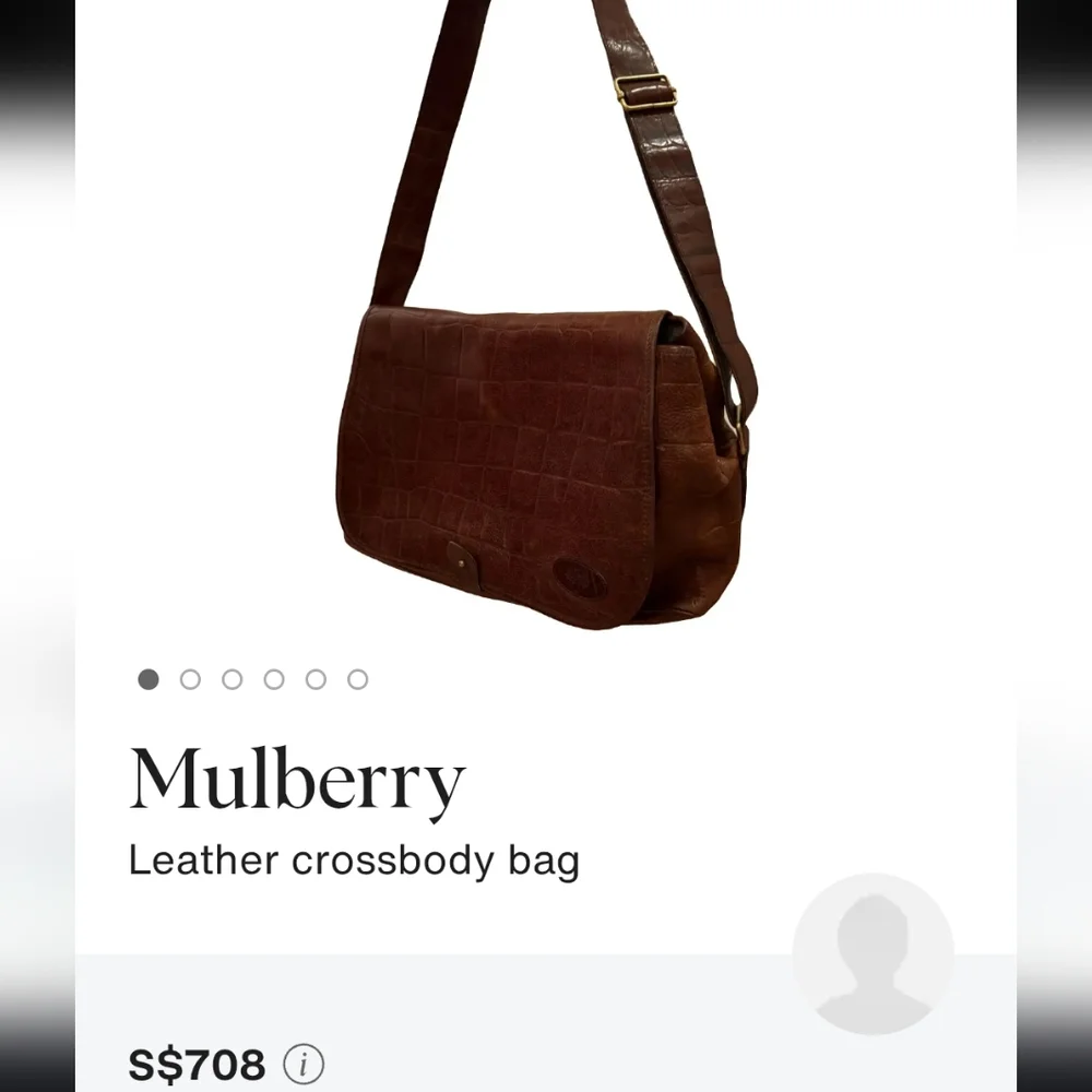 Mulberry Brown Leather Shoulder Bag Vintage Rare Luxury Made In England Xl